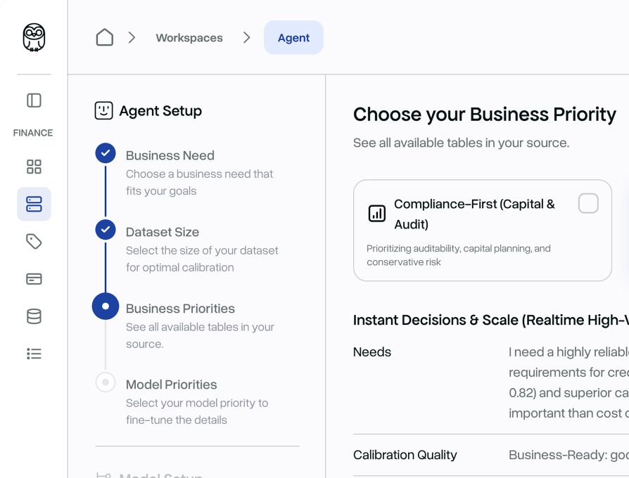 Business priorities interface